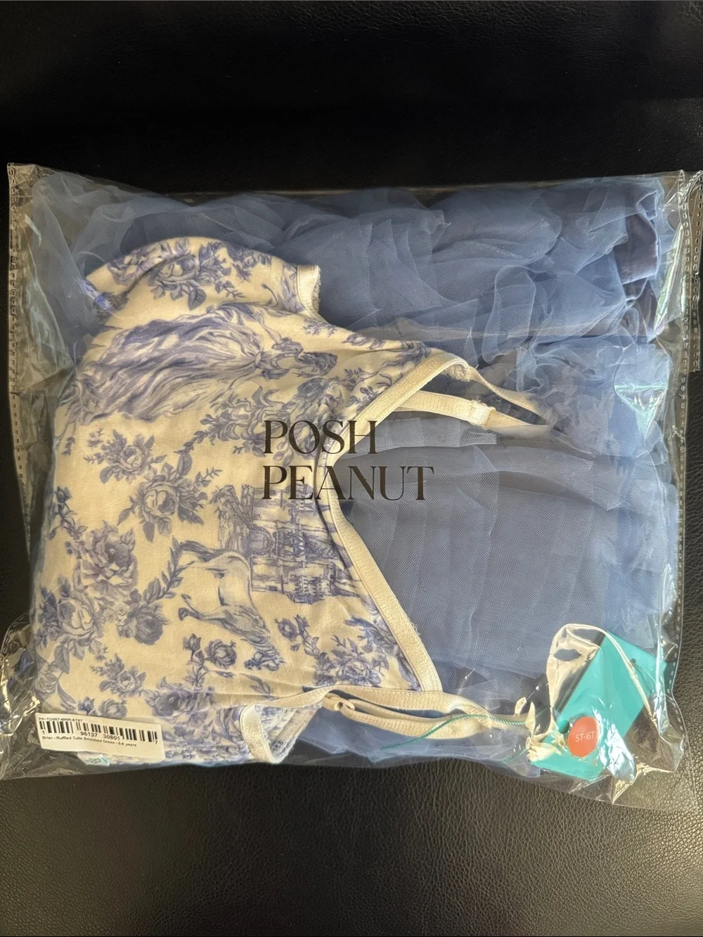 Posh Peanut Briar Ruffled Tulle Smocked Dress